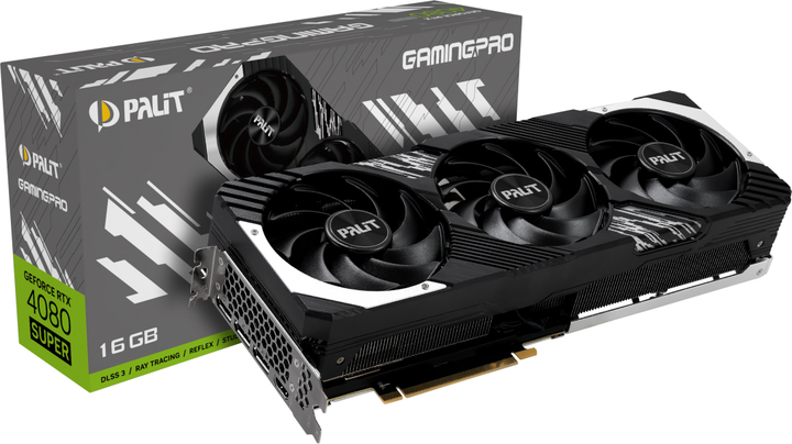 Видеокарта Palit PCI-Ex GeForce RTX 4080 Super GamingPro 16GB GDDR6X (256bit) (2550/23000) (1 x HDMI, 3 x DisplayPort) (NED408S019T2-1032A) - изображение 8