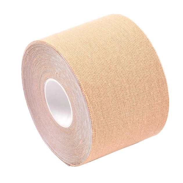 Тейп лента Kinesiology Tape 5м*5см кинезио тейп на плече (1010424-Beige) - изображение 4