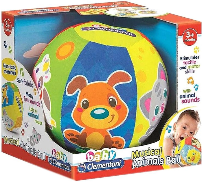 Muzyczna piłka Clementoni Baby Zwierzatka (8005125174751) - obraz 1