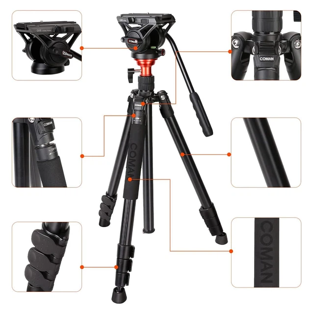 Алюминиевый штатив Coman DF06s - изображение 3