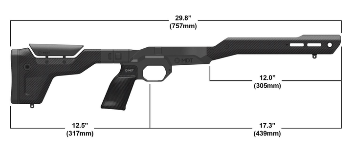 Ложе MDT HNT-26 для Remington 700 SA Black - зображення 1