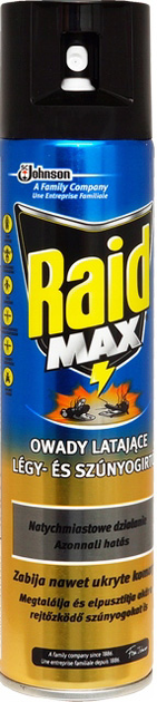 Аэрозоль Raid Max против мух, комаров и других летающих насекомых 300 ...
