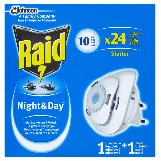 Fumigator Raid Night & Day 10 dni x 24 godziny (5907635901267) - obraz 1
