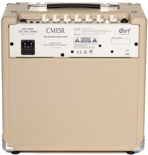 Компактный комбоусилитель для электрогитары Cort CM15R (White Sand) - изображение 4