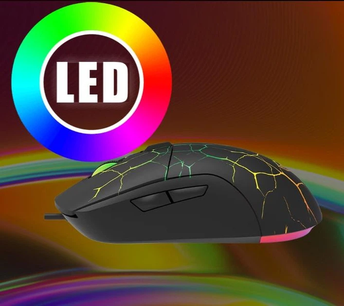 Мышь игровая проводная MEETION MT-M930A на 3200DPI, 5 клавиш с RGB подсветкой - Фото 7 Мышь игровая проводная MEETION MT-M930A на 3200DPI, 5 клавиш с RGB подсветкой - изображение 7
