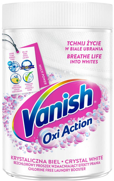 Odplamiacz do białych tkanin Vanish Oxi Action w proszku 625 g (5900627081756) - obraz 1