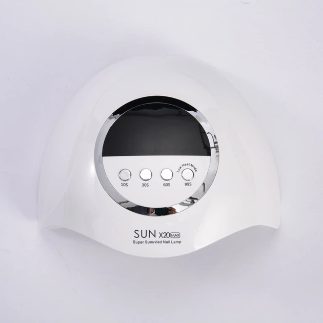 LED+UV лампа для маникюра SUN х20 MAX 72 светодиода 280 W белая в комплекте с фонариком USB для наращивания ногтей - изображение 5