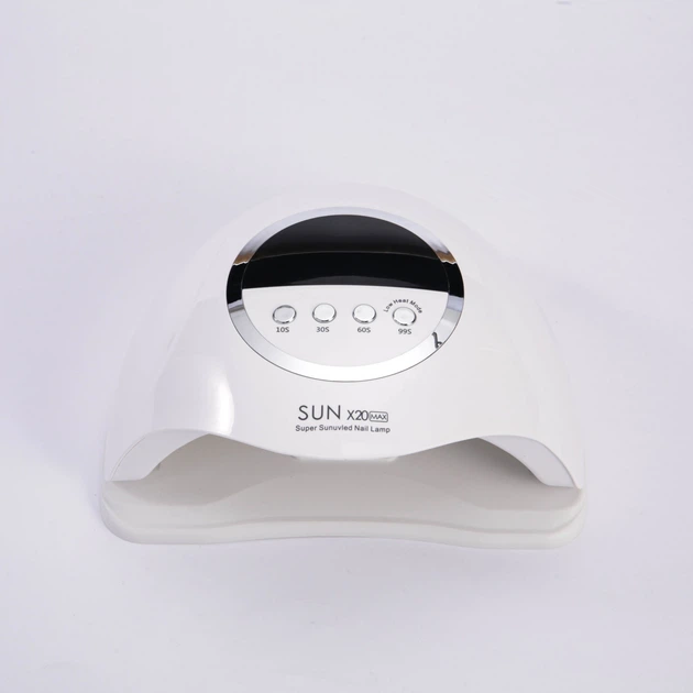 LED+UV лампа для маникюра SUN х20 MAX 72 светодиода 280 W белая в комплекте с фонариком USB для наращивания ногтей - изображение 6