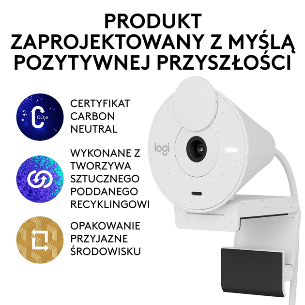 Kamera internetowa Logitech Brio 300 FHD biała (960-001442) - obraz 8