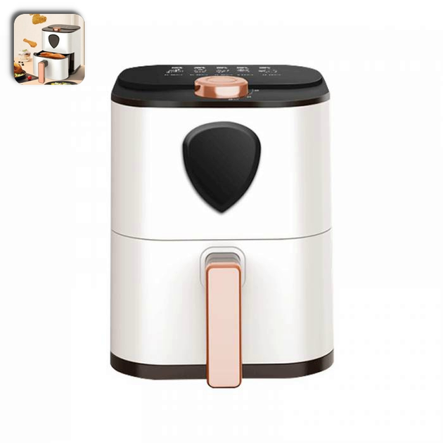 Аерофритюрниця для смаження без олії Air Fryer Su Tai ST-606 аерогриль мультипіч 6 л 1000 Вт Біла - зображення 1