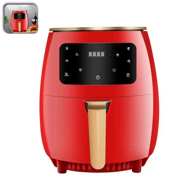 Аерофритюрниця для смаження без масла Air Fryer Su Tai St 505 аерогриль мультипіч 6л 1800 Вт Червоний - зображення 1