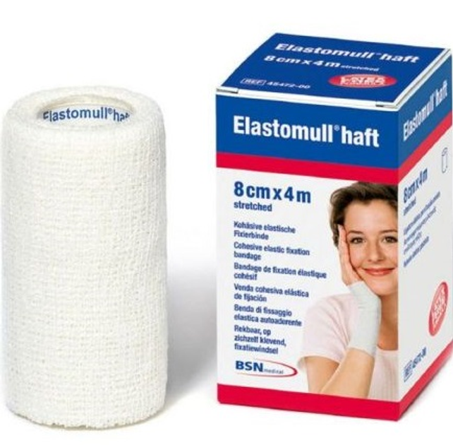 Бинт еластичний Bsn Medical Elastomull Haft на зап'ястя 8 см x 4 м (4042809021882) - зображення 1