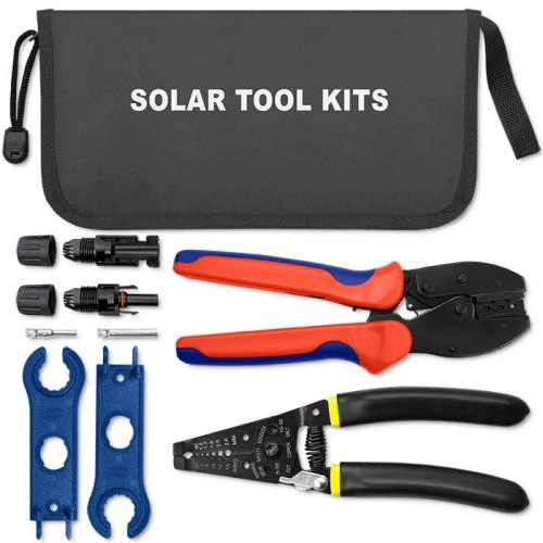 Набір інструментів Qoltec Solar Tool Kit сумісний з роз'ємами MC4 Кримпери + Стрипери - зображення 1