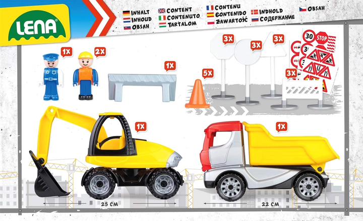 Zestaw do zabawy Lena Truckies Plac budowy (4006942850402) - obraz 5