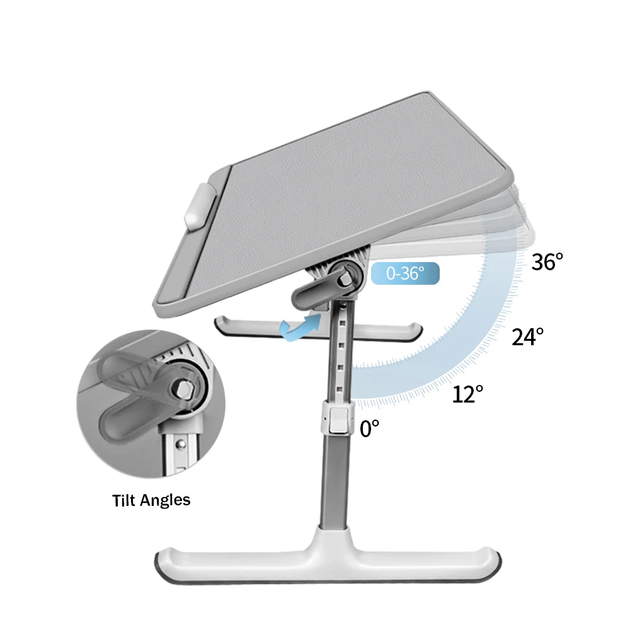 Столик ноутбука VHG AL33 600×330 Grey, Laptop Table - зображення 4