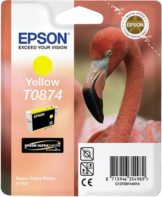 Tusz Epson Stylus Photo R1900 Yellow (C13T08744010) - obraz 1