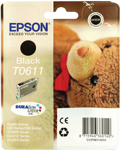 Tusz Epson Stylus D88 Black (C13T06114010) - obraz 1