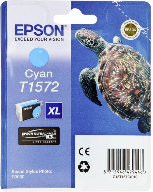 Tusz Epson Stylus Photo R3000 Cyan (C13T15724010) - obraz 1
