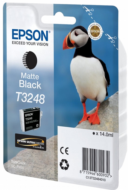 Tusz Epson T3248 Mattee Black (C13T32484010) - obraz 1