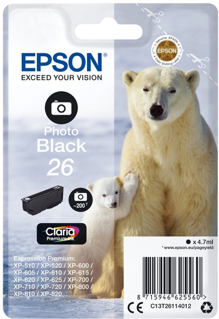 Картридж Epson 26 Photo Black (C13T26114012) - зображення 2