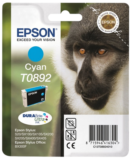 Картридж Epson Stylus S20 Cyan (C13T08924011) - зображення 2