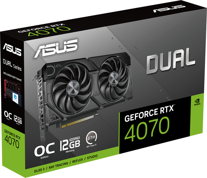 【中古】RTX 4070 EVO OC 12GB Видеокарта ASUS PCI-Ex GeForce RTX 4070 Dual EVO OC Edition