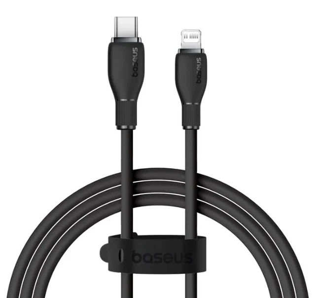 Кабель Baseus Pudding Series Fast Charging Cable Type-C to iP 20W 1.2m Cluster Black - Фото 1 Кабель Baseus Pudding Series Fast Charging Cable Type-C to iP 20W 1.2m Cluster Black - зображення 1