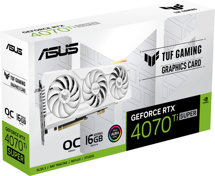 Відеокарта ASUS PCI-Ex GeForce RTX 4070 Ti SUPER TUF Gaming BTF White OC Edition 16GB GDDR6X (256bit) (2670/21000) (2 x HDMI, 3 x DisplayPort) (TUF-RTX4070TIS-O16G-BTF-WHITE) - зображення 14
