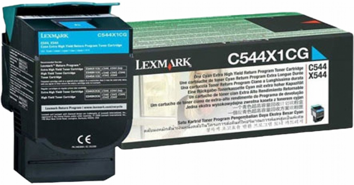 Тонер-картридж Lexmark C544/X544 Cyan (734646083546) - зображення 1