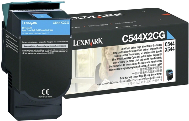 Toner Lexmark C544/X544 Cyan (734646083584) - obraz 1