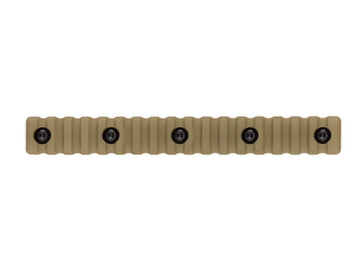 Планка Пикатинни КРУК CRC 9019 Coyote Tan на 17 слотов с креплением M-Lok - изображение 2