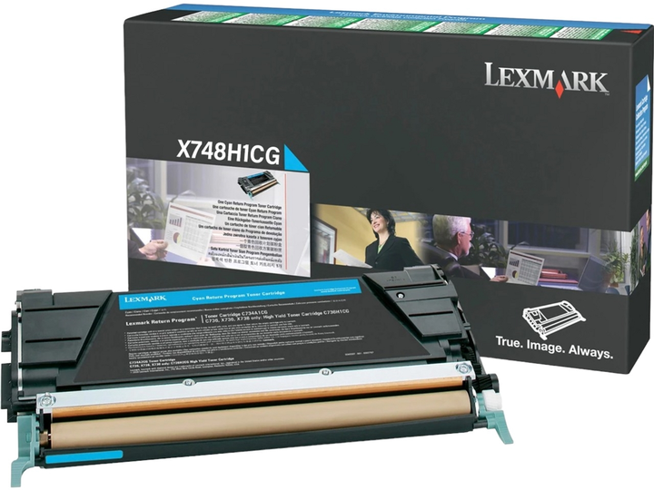 Тонер-картридж Lexmark X748 Cyan (734646346740) - зображення 1