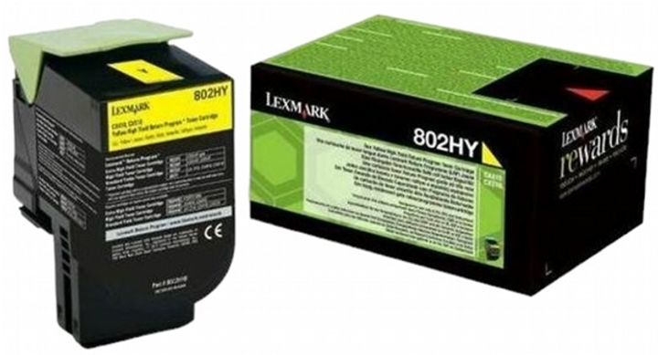 Toner Lexmark 802HY Yellow (734646477901) - obraz 1