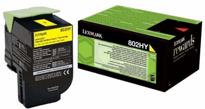 Тонер-картридж Lexmark 802HYE Yellow (734646497190) - зображення 1