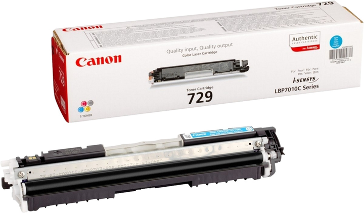 Тонер-картридж Canon 729 Cyan (4960999684321) - зображення 1