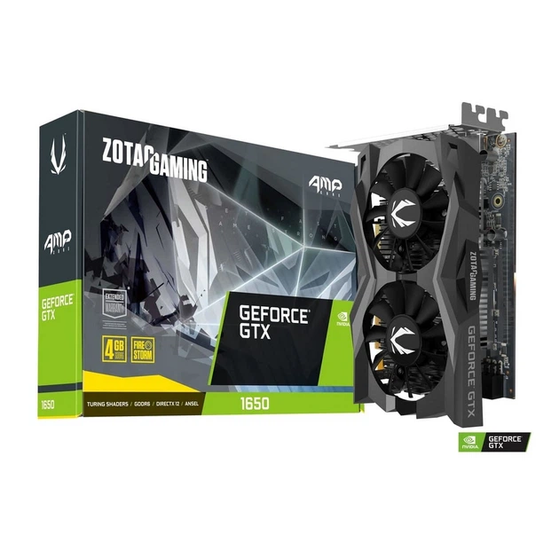 Відеокарта ZOTAC GeForce GTX 1650 4GB GDDR6 AMP Core (ZT-T16520J-10L) - Фото 3 Відеокарта ZOTAC GeForce GTX 1650 4GB GDDR6 AMP Core (ZT-T16520J-10L) - зображення 3