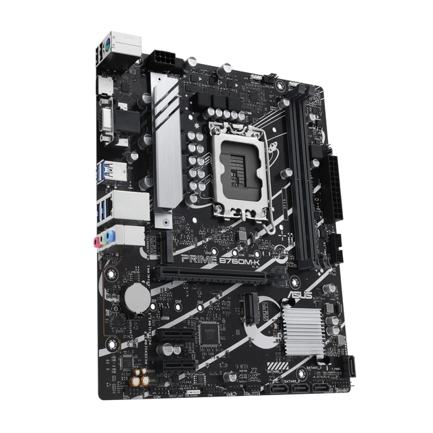 Материнская плата ASUS PRIME B760M-K (Intel B760, Socket 1700, MicroATX) - Фото 2 Материнская плата ASUS PRIME B760M-K (Intel B760, Socket 1700, MicroATX) - изображение 2