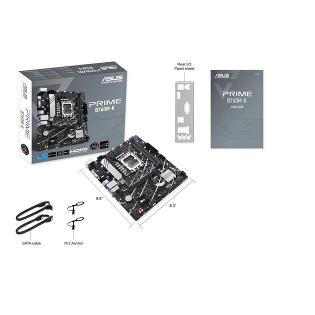 Материнская плата ASUS PRIME B760M-K (Intel B760, Socket 1700, MicroATX) - Фото 4 Материнская плата ASUS PRIME B760M-K (Intel B760, Socket 1700, MicroATX) - изображение 4