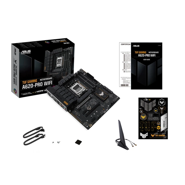Материнська плата ASUS TUF GAMING WIFI A620-PRO (AMD A620, Socket AM5, ATX) - Фото 2 Материнська плата ASUS TUF GAMING WIFI A620-PRO (AMD A620, Socket AM5, ATX) - зображення 2