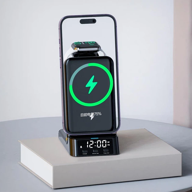 Бездротове зарядне док-станція Qi 4in1 Wireless Charger Apple Version A60 5-15W - Фото 3 Бездротове зарядне док-станція Qi 4in1 Wireless Charger Apple Version A60 5-15W - зображення 3