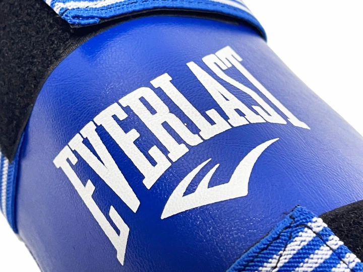 Фути захист гомілки та стопи для єдиноборств Everlast із еко-шкіри сині M (Захист з футами) - Фото 7 Фути захист гомілки та стопи для єдиноборств Everlast із еко-шкіри сині M (Захист з футами) - зображення 7