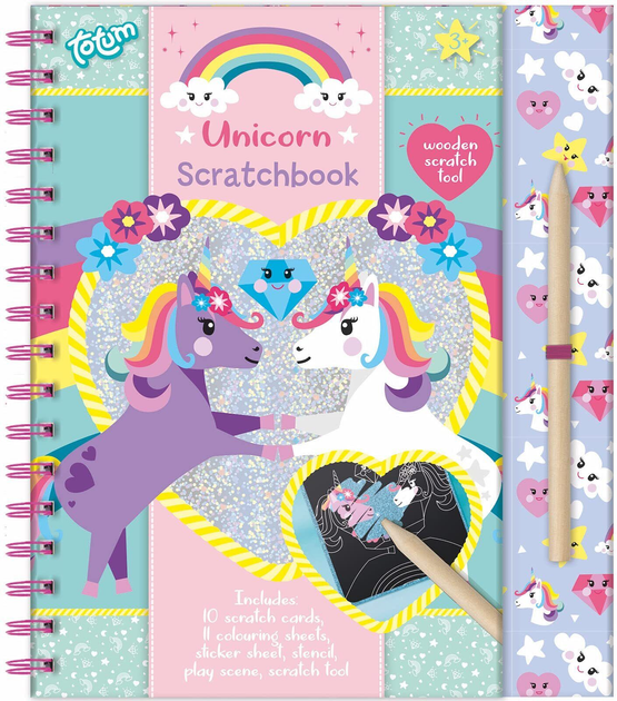 Zestaw kreatywny Totum Unicorn Scratchbook (8714274071605) - obraz 2