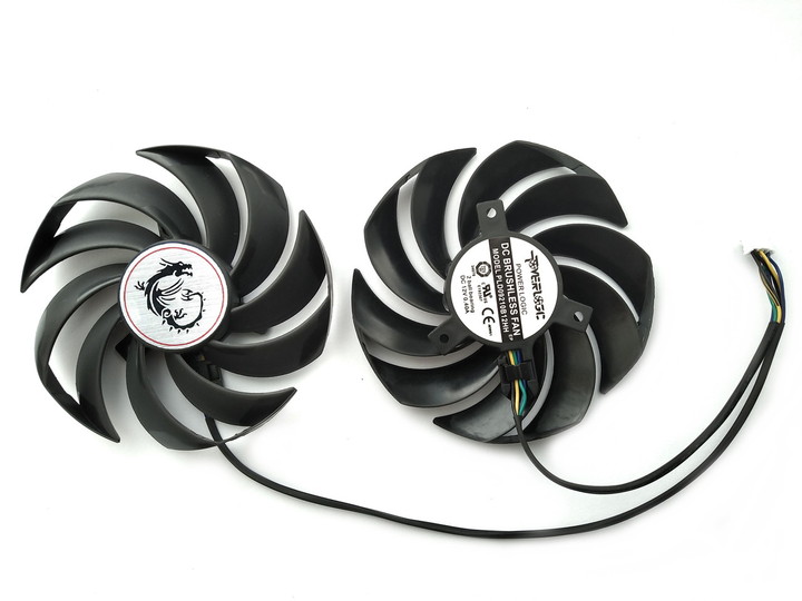 Вентилятор PowerLogic для видеокарты MSI GAMING X TRIO PLD09210B12HH (PLD09210S12HH) комплект 2 шт (№383.0051) - изображение 2