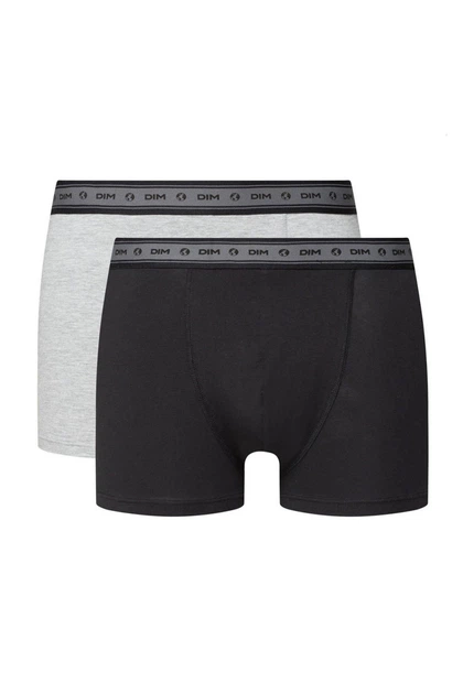 Трусы боксеры, 2 штуки DIM 56(3XL) Черный-серый (noir/gris p.) (94318) - изображение 2