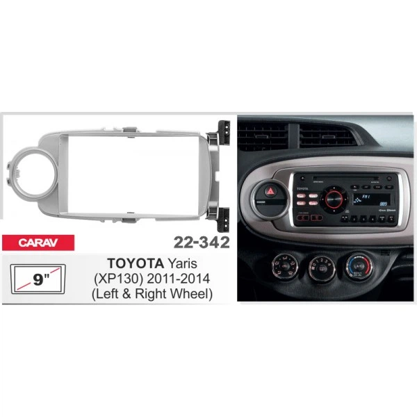 Переходная рамка Carav Toyota Yaris (22-342) - Фото 3 Переходная рамка Carav Toyota Yaris (22-342) - изображение 3