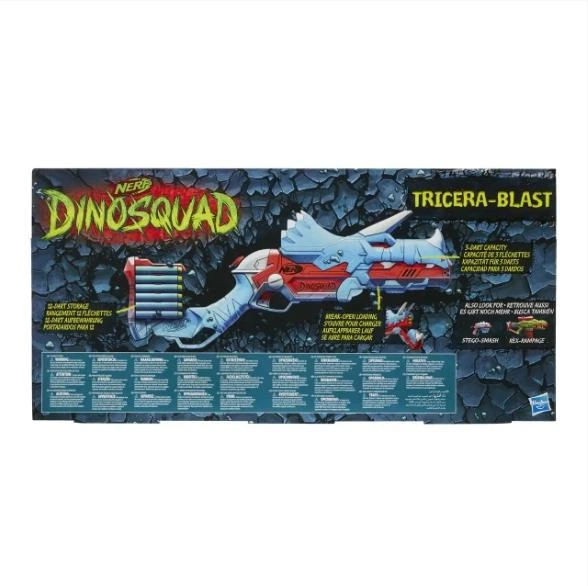 Бластер Hasbro Нерф Діно Трицебласт Nerf Dino Squad Tricera-Blast F0803 - Фото 3 Бластер Hasbro Нерф Діно Трицебласт Nerf Dino Squad Tricera-Blast F0803 - зображення 3