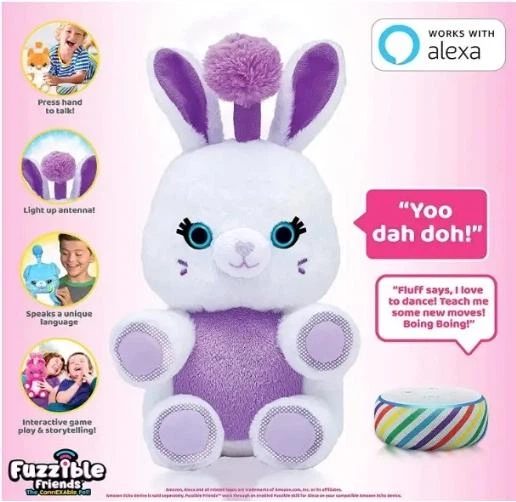 Плюшева світлова іграшка Fuzzible Friends Fluff The Bunny - Фото 3 Плюшева світлова іграшка Fuzzible Friends Fluff The Bunny - изображение 3