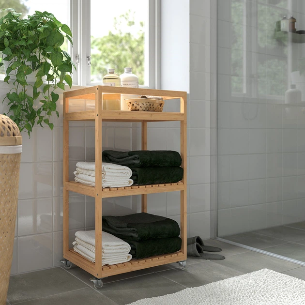Візок IKEA РОГРУНД, бамбук, 42x33x76см, 205.494.18 - зображення 2