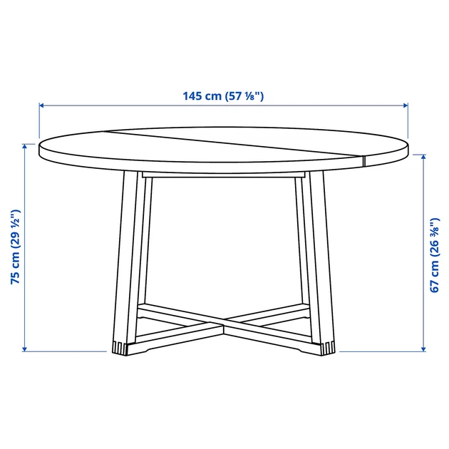 Стіл + 4 стільці з підлокітниками IKEA MÖRBYLÅNGA / MÅRENÄS, 895.201.01 - изображение 8