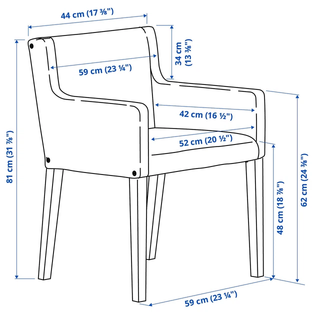 Стіл + 4 стільці з підлокітниками IKEA MÖRBYLÅNGA / MÅRENÄS, 895.201.01 - изображение 9